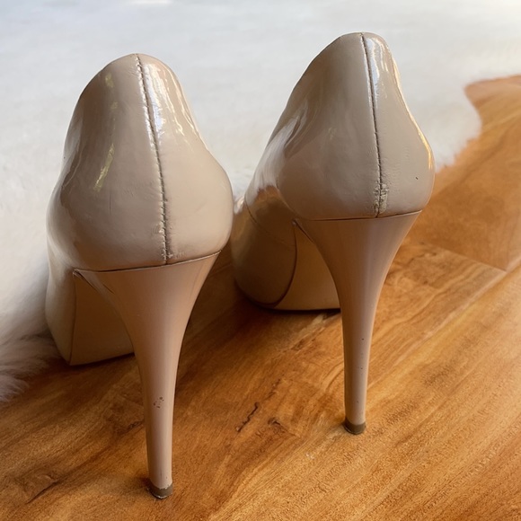 Guess | Nude Patent Peep Toe Heels | 8 - Picture 5 of 16